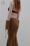 OUDE WAAG Washing Denim Fish Tail Skirt OW-23SS-SK04 reddish brown